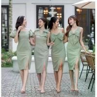 ราคา Green theme ธีมสีเขียว ชุดออกงานสีเขียว เดรสสีเขียว ชุดราตรี Clothing ผู้หญิง Women เสื้อผ้า ชุดโซ่เสน่ห์หา ชุดราตรีบายเนียร์ ชุดงานแต่งสีชมพูเรียบหรู ชุดงานแต่งสาวอวบ ชุดงานแต (1731695061516847169)