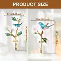 ราคา ตะขอติดผนังรูปนก ชุด 2 ชิ้น ไม้แขวนผนังตกแต่ง สไตล์วินเทจ ดีไซน์ดอกไม้และนก ทำจากโลหะ เหมาะสำหรับแขวนเสื้อโค้ท เสื้อผ้า กุญแจ หมวก ผ้าขนหนู 5a8QZ (1731925297738581222)