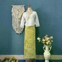 ราคา เสื้อผ้าชาติพันธุ์ Dai, เสื้อสตรี, กระโปรงยาว, ชุดทำงาน, กระโปรงชาติพันธุ์ Dai แบบดั้งเดิม, ชุดประจำวัน, ชุดลำลอง ผ้า ซิ่น ตีนจก ชุด เขมร ดั้งเดิม ชุด ไทย ร 5 ထ မ ိ န (1731331980415501538)