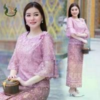 ราคา 【SALE】เสื้อลูกไม้ เกรดพรีเมี่ยม ผ้าถุง ชุดออกงาน ชุดไปวัด ชุดทำบุญ - ผ้าไหมแพรวา ทอลายกาฬสินธุ์ (ชมพู) (1731893103994177308)