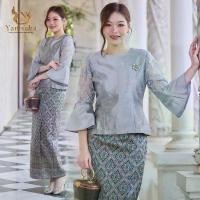 ราคา ชุดร้านญาณิศชา ผ้าไทย ชุดไทย เสื้อผ้าไหม แต่งแขน ลูกไม้ฝรั่งเศส ผ้าถุง ผ้าไหมแพรวา ทอลายกาฬสินธุ์ สำเร็จรูป - ชุดออกงาน ไปวัด ทำบุญ (1731883900429043006)