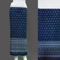 ราคา ผ้าถุง ผ้าถุงสำเร็จ ผ้าฝ้ายแท้ ย้อมม่อฮ่อม พิมพ์ลาย ต่อหัวขาว เนื้อผ้าอย่างดี มีสายมัด (1729774964902562159)