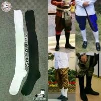 ราคา ถุงเท้ายาว สีขาว สีดำ ใส่กับชุดไทย โจงกระเบน ผ้าถุง FreeSize Unisex ใส่ได้ทั้งชายหญิง (1732155672389782382)