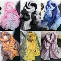 ราคา [TK ขายร้อน] S6 - ผ้าไหมแก้ว มี 16 สี ผ้าพันคอ, ผ้าคลุมไหล่ two tone Silk Scarf (1731917111428088946)