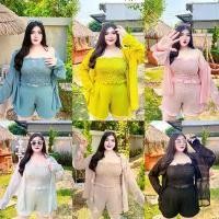 ราคา สาวอวบ ชุดเซ็ตสาวอวบ 3 ชิ้น เซ็ตเกาะอก เสื้อคลุม ขาสั้น ชีฟอง เดินทะเล ซัมเมอร์ อก 38 40 42 44 46 มีบริการเก็บปลายทาง (1731757790710105409)