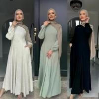 ราคา ชุดแม็กซี่เดรส Abaya, แฟชั่นดูไบเดือนรอมฎอน, รัดรูปเอว, สไตล์อาบายา, สีธรรมดา Jubah เสื้อคลุม, สำหรับผู้หญิง, เสื้อคลุมสูท Kaftan Abaya, ชุดมุสลิม, Baju Raya Muslimah Malaysia, ชุดมุสลิม (173170585320