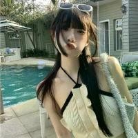 ราคา สายเดี่ยวไหมพรม เกาหลี เสื้อคล้องคอ สายเดี่ยวคล้องคอ เสื้อสายเดี่ยว เสื้อสายฝอ (1729548143755298836)