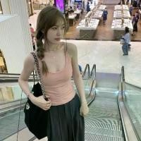 ราคา เสื้อกล้ามผู้หญิง แขนกุด ผ้าซาตินเนื้อนุ่ม ทรงครอป สีพื้น สไตล์ลำลองเกาหลี เสื้อกล้ามครอปผู้หญิง (1732230935868574036)