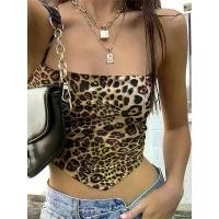 ราคา เสื้อกล้ามผู้หญิง ลายเสือดาว เปลือยหลัง เซ็กซี่ ชุดคลานไปข้างหน้า แขนกุด ผูกเชือกไขว้ เสื้อครอป Bralette เหมาะสำหรับฤดูร้อน สตรีทแวร์ (1731984463120664982)