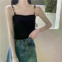 ราคา เสื้อแขนกุดเด็กผู้หญิง สไตล์เกาหลี สายคล้องคอ ถักโซ่ เสื้อกล้ามผู้หญิง ใส่สบาย เรียบง่าย แฟชั่นสตรี เสื้อท็อป เสื้อผ้า (1731118870616050619)