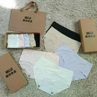 ราคา กางเกงในผู้หญิง กางเกงในMuji เนื้อผ้าคอตตอน สไตล์ญี่ปุ่น ผู้หญิง ไร้ขอบ underwear ระบายอากาศได้ดี พร้อมส่ง (1731802289554687814)