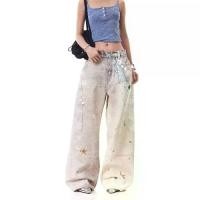 ราคา กางเกงยีนส์พิมพ์ลายองค์ประกอบมหาสมุทร, Unisex, สไตล์อเมริกัน, การออกแบบเฉพาะ, คราบด้อยวินเทจ, ทรงหลวม, อเนกประสงค์, กางเกงขาตรง, อินเทรนด์ กระบอก ปลาย ขาม้า กางเกงยีนส์ ขา4 ส่วน (1731772523165026148)