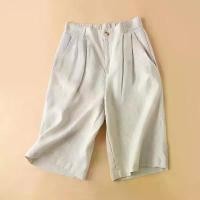 ราคา กางเกง กางเกงผู้หญิง กางเกงขาสั้น ผ้าลินิน ผสมผ้าฝ้าย กางเกงวินเทจ ลำลอง รหัส ประกอบด้วยผ้าฝ้าย 96.5% JK00 Clothing ผ้าสำลี Women เสื้อผ้า Lady Girl (1731946296448353848)