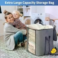 ราคา กระเป๋าใส่ผ้าห่มขนาดใหญ่ กระเป๋าเก็บผ้านวมพับได้คิง ขนาดใหญ่พิเศษ เหมาะสำหรับผ้าห่ม เสื้อผ้า หมอน ผ้านวม เครื่องนอน ทำจากผ้าหนา มีหูหิ้วเสริมแรง สีเทา (1731646477849364707)
