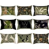 ราคา ขนาด: 50×70.40×60.30×50. ปลอกหมอนผ้าฝ้าย สีเขียวเข้ม ปลอกหมอนอิงเอวสี่เหลี่ยม เหมาะสำหรับเตียงโซฟาที่บ้าน เครื่องนอน (1731874811554662045)