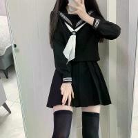 ราคา 【 ชุดกะลาสีทหารเรือ】ชุดกระโปรง JK พื้นฐานตามแบบแผน JK สไตล์ญี่ปุ่น เหมาะสำหรับนักเรียน Academy สีดำ ชุดสูทกะลาสีกลางสามเล่ม ได้รับการจัดอันดับโดย 12,000 คน【คอปกกะลาสี】 (1731320933612488661)