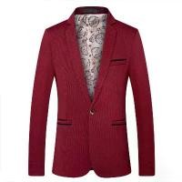 ราคา เสื้อโค้ท เสื้อเบลเซอร์ สูท ผู้ชาย ทรงสลิมฟิต สไตล์เกาหลี มาใหม่ Man Clothing สีกากี แดง (1730876244936984582)
