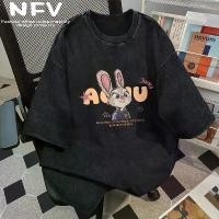 ราคา NFV แบรนด์ดีไซน์ต้นฉบับ เสื้อยืดผ้าฝ้าย 100% สีฟอก แขนสั้น ลายกระต่ายตำรวจ Judy น่ารัก ผู้หญิง แฟชั่น สไตล์หวานเท่ ลำลอง เสื้อคู่YG658 (1731837597218408242)