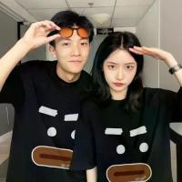 ราคา ผ้าฝ้ายสั้นเสื้อยืดผู้หญิงฤดูร้อนเกาหลีพิมพ์การ์ตูนคู่รักชายหนึ่งหญิงด้านบน เสื้อคู่ ชุดคู่สามีภรรยา เสื้อคู่วาเลนไทน์ (1731812622039419686)