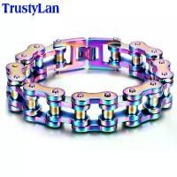 ราคา สร้อยข้อมือผู้ชาย สแตนเลสร็อคแอนด์โรล ขนาดใหญ่ 19 มม. 9.25 นิ้ว โซ่เชื่อมโยงจักรยาน เหมาะสำหรับผู้ชายและเด็กผู้ชาย เครื่องประดับ (1731304683419109428)