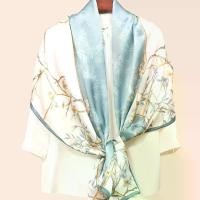 ราคา ผ้าพันคอผ้าซาตินผ้าไหมหม่อนบริสุทธิ์ ดีไซน์เรียบหรู พิมพ์ลาย 67x21 นิ้ว ผ้าคลุมไหล่พร้อมดีไซน์ดอกไม้ สีฟ้าอ่อนและสีทอง เครื่องประดับ ระบายอากาศและป้องกันแสงแดด เหมาะสำหรับการเดิน (1731754085564515534)