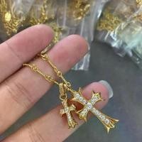 ราคา สร้อยคอทองแดงย้อนยุคยุโรปและอเมริกา, จี้คู่ไม้กางเขนเพชรเต็ม, สร้อยคอคู่, เครื่องประดับ Unisex, ปี 2025 (1731913004939511442)