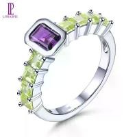 ราคา แหวนเงิน 925, เครื่องประดับ Lohaspie, อเมทิสต์ธรรมชาติ 1.8 กะรัต, แหวนอำพันสี่เหลี่ยมคางหมู, สำหรับผู้หญิง, ของแท้, แหวนเงิน 925, เครื่องประดับ HSR10678AM (1730312751885748946)