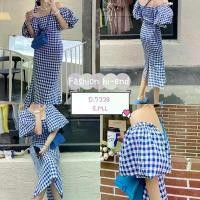 ราคา เดรสไฮเฮน สวย-หรู-ดูดี-ดูแพง-น่ารัก สมบูรณ์แบบ อบอุ่นออกแบบเกร๋ลายสก๊อตสีฟ้าคอเหลี่ยม ชุดแขนพัฟบอลลูนกระโปรง midi กระโปรงหางปลาลมอารมย์อ่อนโยน (ฟรี..!! โบว์ผูกผม ) ออริจินอล รุ่ (1729591248419129568)