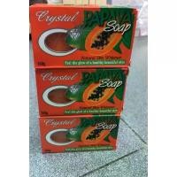 ราคา COD สบู่มะละกอ คริสตัล ตราเพชร Crystal Papaya Herbal Soap นำเข้าจาก ฟิลิปปินส์ ขนาด | 160 g (1731850746639254652)
