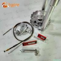 ราคา clevershoprich ปัจจุบัน กระบอกโช้คกลึง ดรัมเบรค + ดุมหน้าฟันเฟือง เงิน + ฝาดั้มหน้า เงิน + สายเบรคZERN + บวกมือลิงซู nui + สปริงเบรคnui ซุปเปอร์คัพ ชุดทรงเชงดั้มเบรค มอเตอร์ไซค์ Motorcycle (1731132485