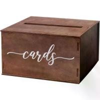 ราคา กล่องใส่การ์ดแต่งงาน พร้อมช่องเสียบ 11.5 นิ้ว ทำจากไม้ เหมาะสำหรับงานแต่งงาน รับปริญญา งานเลี้ยงวันเกิด ตกแต่งงานแต่งงานแบบชนบท กล่องไม้ DIY สำหรับการ์ด ซองจดหมาย เงิน WCB001 (1731538497243808872)