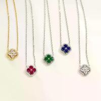 ราคา สร้อยคอเงินแท้ S925 ดีไซน์โคลเวอร์สี่แฉกนำโชค ประดับเพทาย สร้อยคอดอกไม้ลูกปัดกลมหรูหรา สร้อยคอ พร้อม โชคเกอร์ คอ สร้อยคอ เงิน สร้อยเพชร แบรนด์ (1730774270817504137)