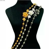 ราคา สร้อยสังวาลย์ เครื่องประดับตกแต่งชุดไทย มี 3 สีให้เลือก (ชุบทอง/เงินรมดำ/เงิน) (1731444794290111854)