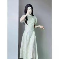 ราคา ชุดกี่เพ้าใหม่ สำหรับผู้หญิง เดรสยาว สไตล์สาว Clothing Dress Women เดรส งาน บวช ชุดเดรส ใส่ ไป งานแต่ง แขน 5 ส่วน ชุด แฟน นาค คลุม ไหล่ มินิเดรส น่ารัก ๆ เดรส พราง หุ่น เสื้อ (1731285594561808423)