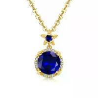 ราคา สร้อยคอจี้ทอง 18K, เพชรสีน้ำเงิน, เงินแท้ 925 แท้, ดีไซเนอร์ทำมือ, พลอย, เครื่องประดับชั้นดี, สำหรับผู้หญิง, Szjinao (1730750101686553068)