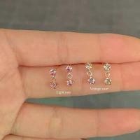 ราคา SissyJewelry // ต่างหูเงินแท้ รุ่น Twin พลอยSwarovski 3mm ต่างหูจิ๋ว (rosegold-plated) (1731684109950092886)