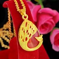 ราคา จี้นกยูง สีทอง ประดับหินตาแมว ชุบทอง พลอย สไตล์ (1732060503746447700)