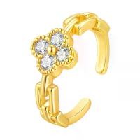 ราคา แหวนผู้หญิง Vnox แหวนเปิด ดีไซน์โคลเวอร์เพทาย สีทอง แหวน พลอย สีส้ม (1732083022030277594)