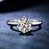 ราคา แหวนเพชรปลอม Moissanite เจ็ดแหวนเพชรแฉก แหวน พลอย สีแดง (1732157046225144491)