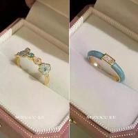 ราคา แหวน BLUE Enamel Fritillary, ซูซี่แอคค, ดีไซน์พิเศษ, แหวนนิ้วชี้, ราคาไม่แพง, หรูหรา, แหวนเกรดสูง, KR, ซูซี่แอค แหวน พลอย สีส้ม แหวน หลวงพ่อรวย ของ แท้ แหวน โคม ฮาร์ท หวาน (1732215514002524822)