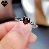 ราคา แหวนหัวพลอย, แหวนทับทิมธรรมชาติ, ชุบเงิน, ปรับได้, ของขวัญวันสำคัญ แหวน หัว พลอย (1732139974990792846)