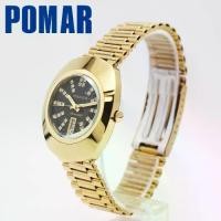 ราคา Pomar นาฬิกาข้อมือผู้ชาย Automatic สายสแตนเลส รุ่น PM8133GG04 (สีทอง / หน้าปัดดำ พลอย 34 เม็ด) (1731935046993937617)