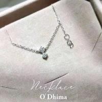 ราคา สร้อยคอเพชรทองขาว18K เพชร 2pc. 0.22ct. FG, VVS-VS WG2.40g. ความยาวปรับระดับได้15-16นิ้ว (OR0483) (1731602327207970271)