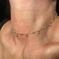 ราคา สร้อยคอเพชรรอบคอ (เพชร Cubic Zirconia) ตัวเรือนเงินแท้ชุบทอง9k (1732173289731819764)