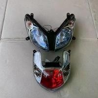 ราคา ชุดไฟหน้า Nouvo Mx (ฐานฟ้า) ไฟท้าย นูโวmx (เพชร) แดง-ใส พร้อมขั้ว+หลอด Motorcycle มอเตอร์ไซค์ เวฟ 125 บังลม ที่ จับ มือ ถือ อุด ปลาย แฮน คามู อิ มงกุฎ ทรงกลาง (1731393885252127698)