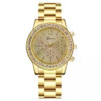 ราคา นาฬิกาแฟชั่นสไตล์ยอดนิยม, นาฬิกาผู้หญิง, การเคลื่อนไหวควอทซ์, เข็มขัดเหล็ก Geneva, สามตา, เพชร, นาฬิกาผู้หญิง, โรงงานขายส่ง, การค้าต่างประเทศ นาฬิกาข้อมือหญิง นาฬิกา polo นาฬิกา มงกุฎ นาฬิกา พิม (1731