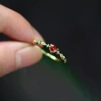 ราคา แหวนผู้หญิง แหวนหาง พลอยเทียมสีแดง หัวใจ ชุบเงินแท้ S925 และทอง 14k สไตล์ญี่ปุ่น เรียบหรู สดใส เพชร (1731600749177898367)