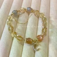 ราคา สร้อยข้อมือซิทริน, มูนสโตน, โรสควอตซ์, ทอง 14K ชุบทอง, สร้อยข้อมือคริสตัลโชคลาภ, สำหรับเด็กผู้หญิง, เครื่องประดับมือ (1731328773870945474)