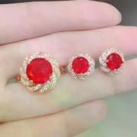 ราคา แหวนด้ายเหมือนดอกไม้ ตุ้มหู ทับทิม ทัวร์มาลีน สี ดอกไม้บาน แหวนแต่งงาน ตุ้มหู (1729860602956974178)