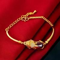 ราคา สร้อยข้อมือปี่เซียะ ทับทิม ชุบทอง 18K ฝังทองแดง เครื่องประดับเจ้าสาวแฟชั่น (1731755820250268718)